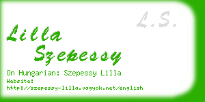 lilla szepessy business card